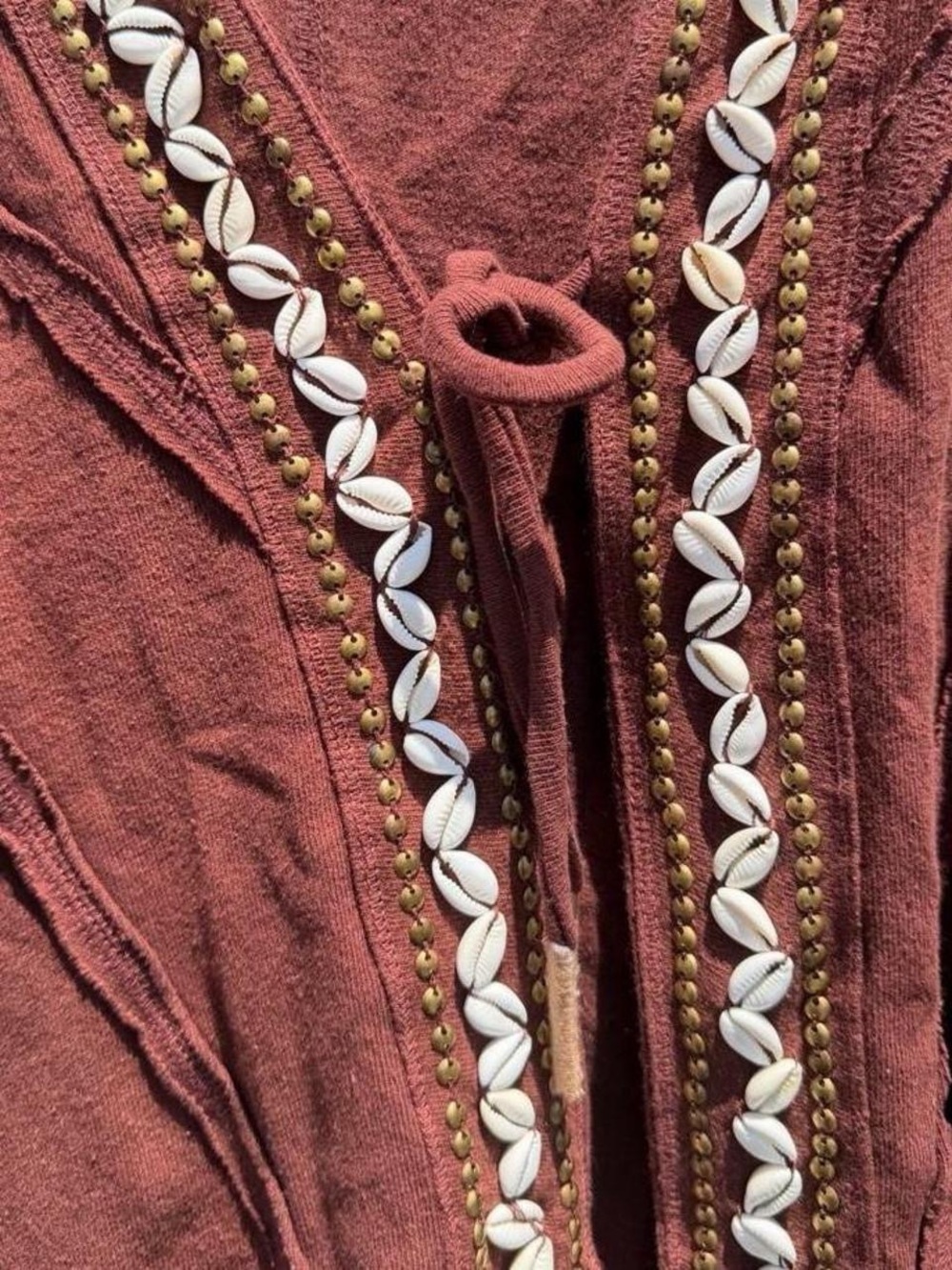 Free people shell embroidered vest statement summer blouse - Picture 5 of 7